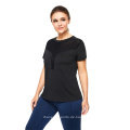 2021 Hochwertige atmungsaktive Fitnessstudio-Fitnessstudio-Frauen Kurzärmel-Mesh Yoga Top Workout Fitness Fitnesssport T-Shirt